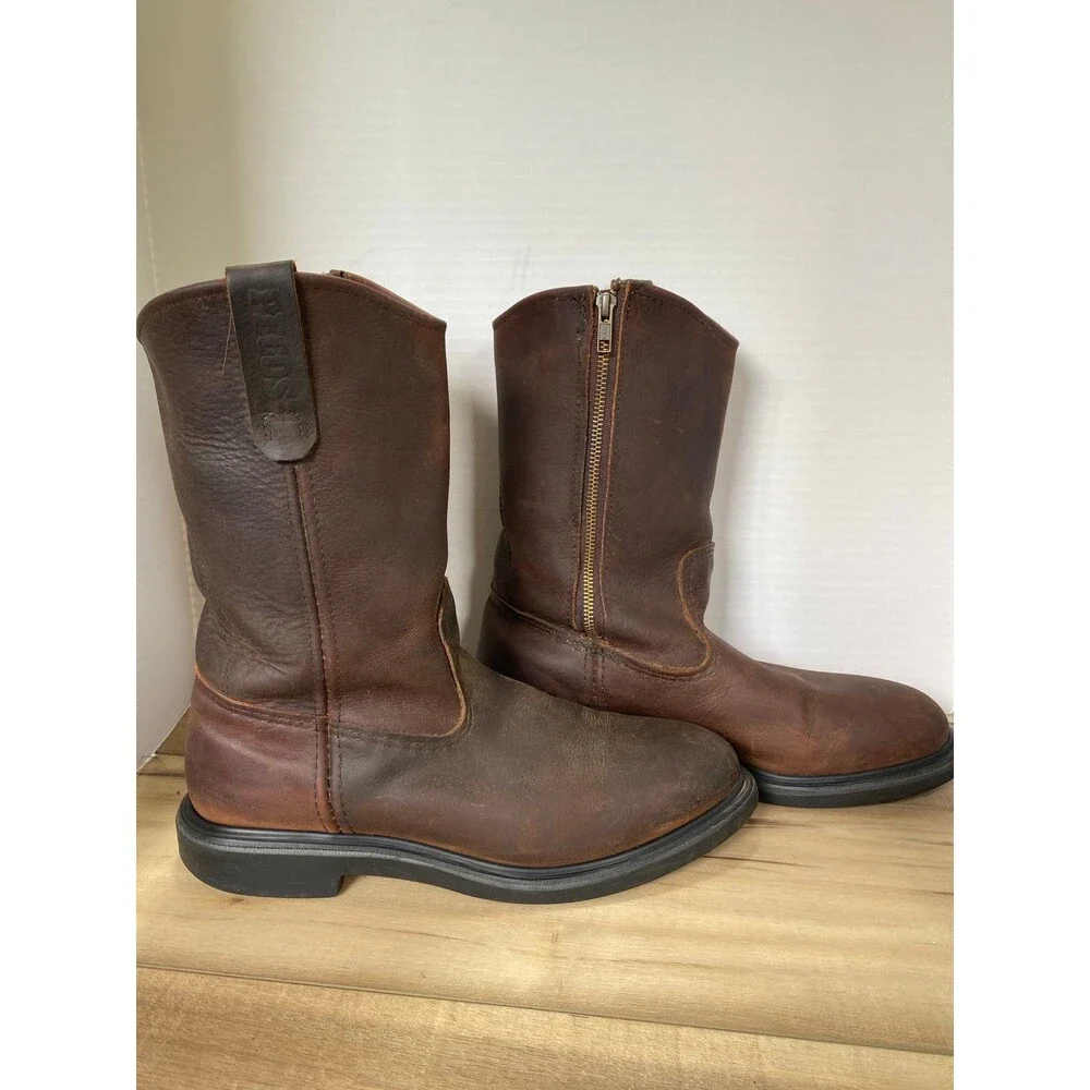 Red wing pecos supersole custom side zip 10